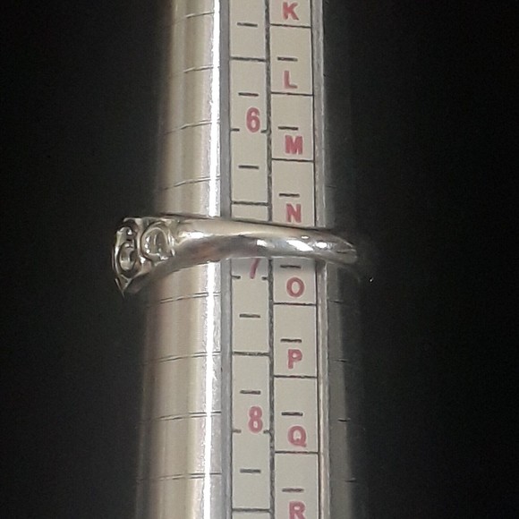 NEW Scroll Filigree Ring 3mm Wide Band Openwork Tapered Ring Size 7 2g - Picture 7 of 9